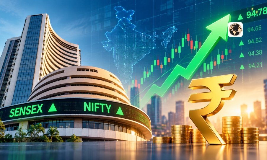 Sensex and Nifty Open Higher as Rupee Strengthens to 94.78